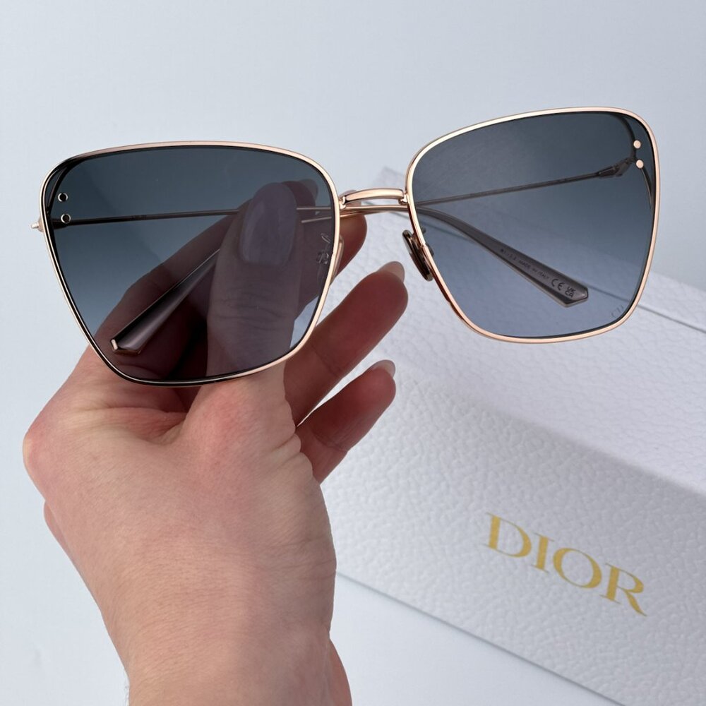 Dior Women BRAND NEW Sunglasses Gold Gradient Blue Butterfly MISSDIOR B2U E0B2